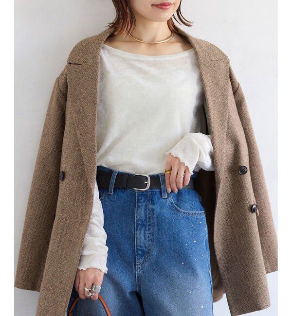 VIS「シアーベロアロングスリーブTシャツ」|Tシャツ・カットソー|オフホワイト(15)