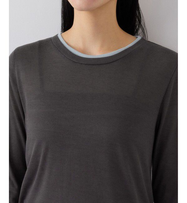 VIS「配色レイヤードシアーロンT」|Tシャツ・カットソー|