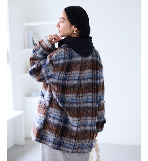 VIS「【WEB限定】シャギーミディ丈Pコート」|ピーコート|