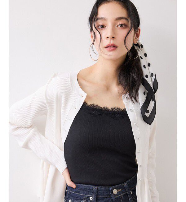 VIS「カップ付きレーステレコキャミソール」|キャミソール|