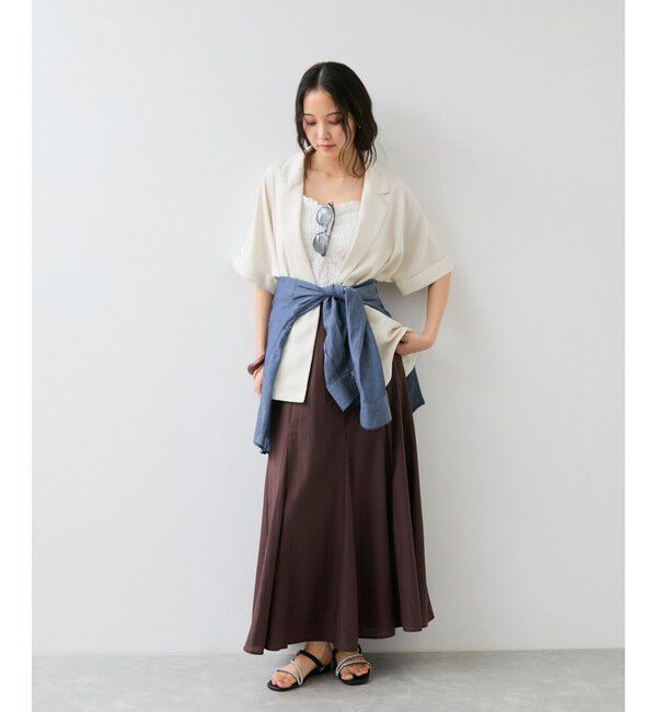 VIS「気流染めフレアースカート/イージーケア」|スカート|