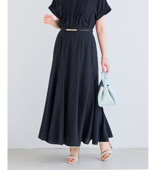 VIS「気流染めフレアースカート/イージーケア」|スカート|ネイビー(40)