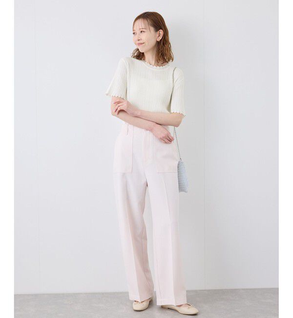 Rope&rsquo;Picnic「【UVカット・イージーケア・マシンウォッシャブル】八方映えニット スカラップニットプルオーバー」|ニット・セーター|