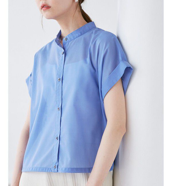 Rope&rsquo;Picnic「バルーンヘムシャツ」|シャツ・ブラウス|ブルー(44)