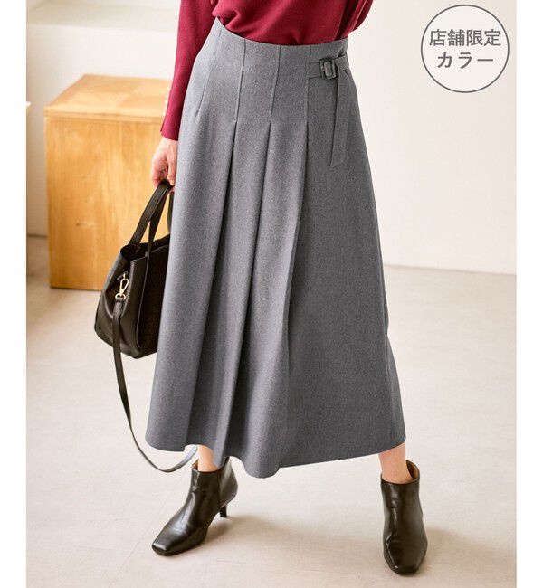 Rope&rsquo;Picnic「レディハンサムシリーズ ウールライクタックキルトスカート/セットアップ対応」|スカート|