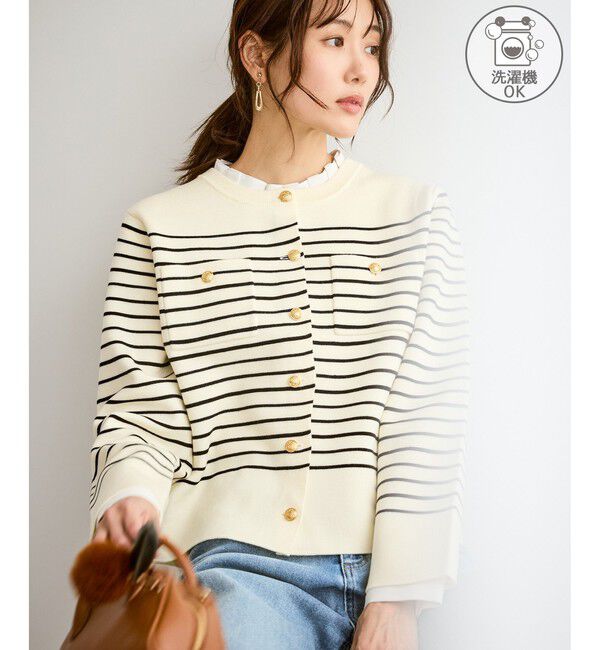 Rope&rsquo;Picnic「ミラノリブ金ボタンニットカーディガン」|カーディガン|キナリ系(17)