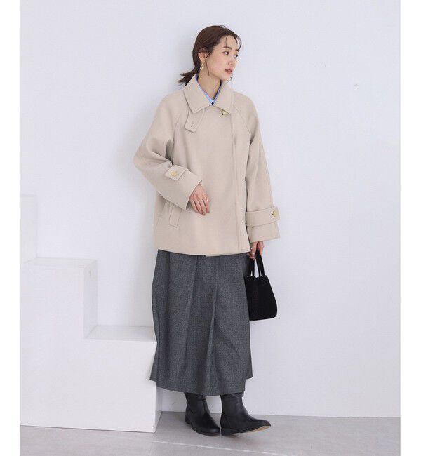 Rope&rsquo;Picnic「ジャージーメルトンシリーズ 金ボタンミドル丈コート/リンクコーデ」|その他|