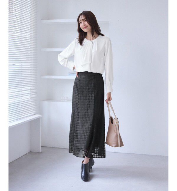 Rope&rsquo;Picnic「千鳥レースマーメイドスカード」|スカート|