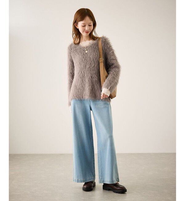 Rope&rsquo;Picnic「フェザーVネックニット」|ニット・セーター|