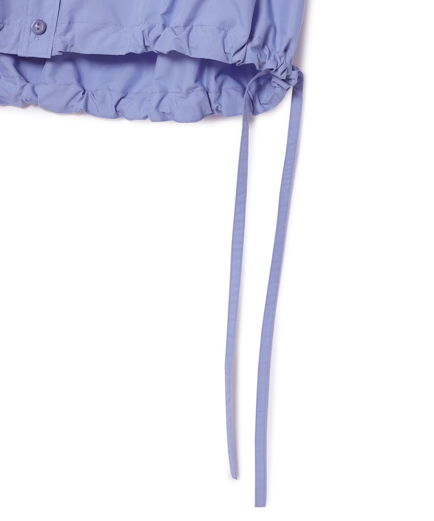 ADAM ET ROPE'「【サステナブル】クロップドギャザリングシャツ」|シャツ・ブラウス|