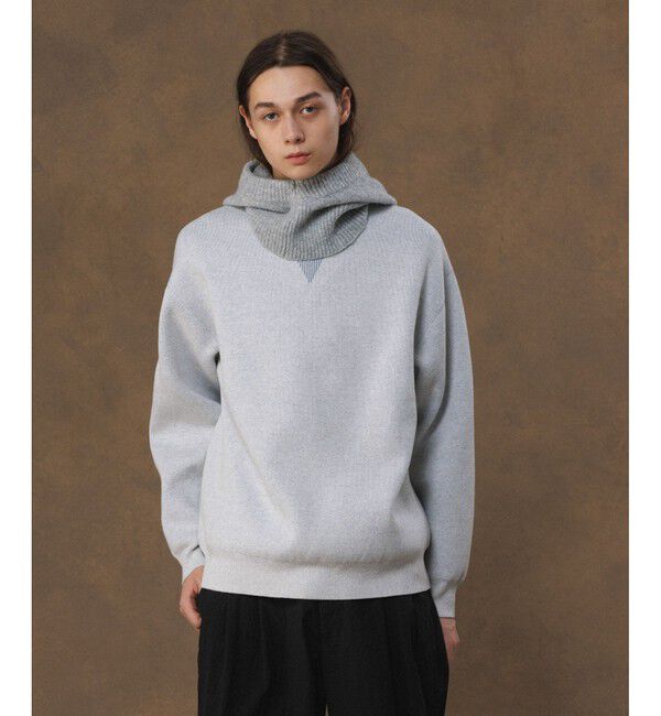 ADAM ET ROPE'「ヘビーウェイト 杢スウェット ニット / ユニセックス」|スウェット・ジャージ|グレーサブ(09)