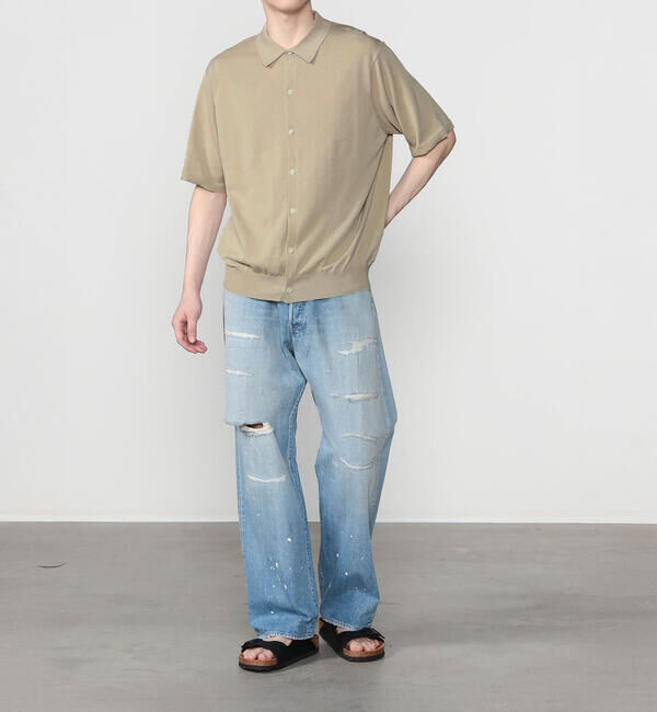  「RYE TENDER | 半袖 ニットシャツ MEN」|ポロシャツ|