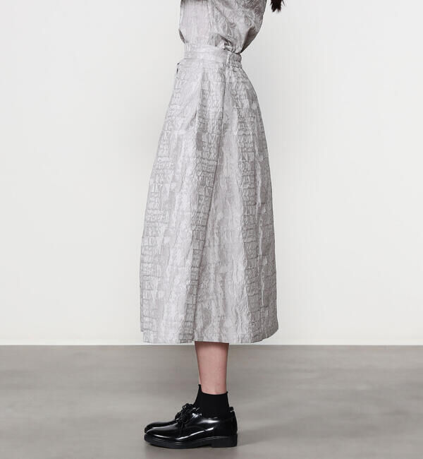  「eunoia | ジャガード タックスカート WOMEN」|スカート|