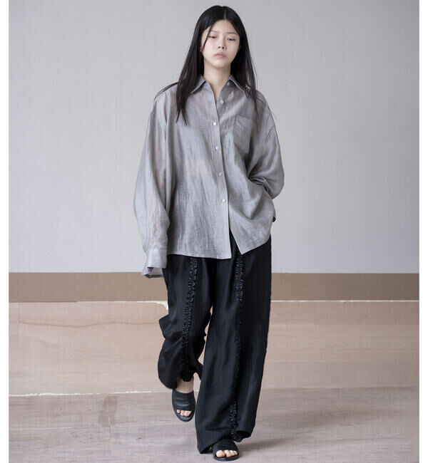  「eunoia | シアー オーバーサイズシャツ WOMEN」|シャツ・ブラウス|