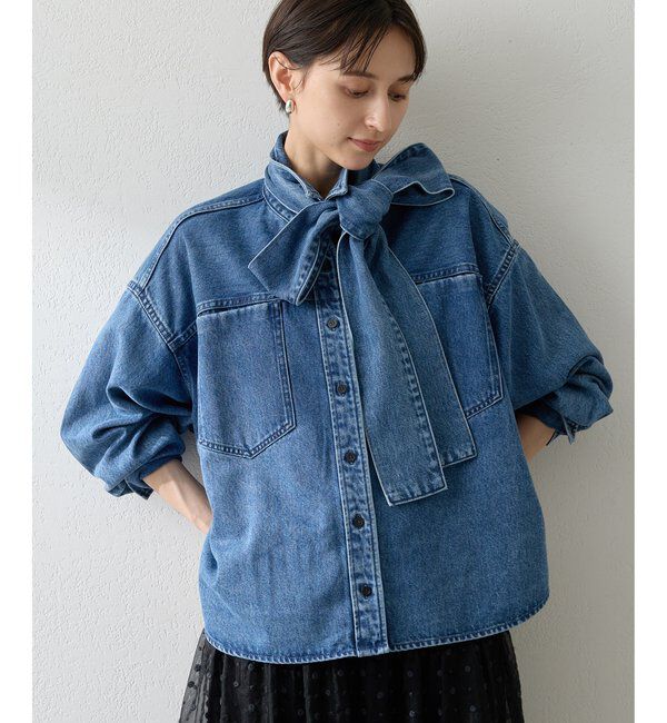  「デニムボウタイシャツ」|シャツ・ブラウス|