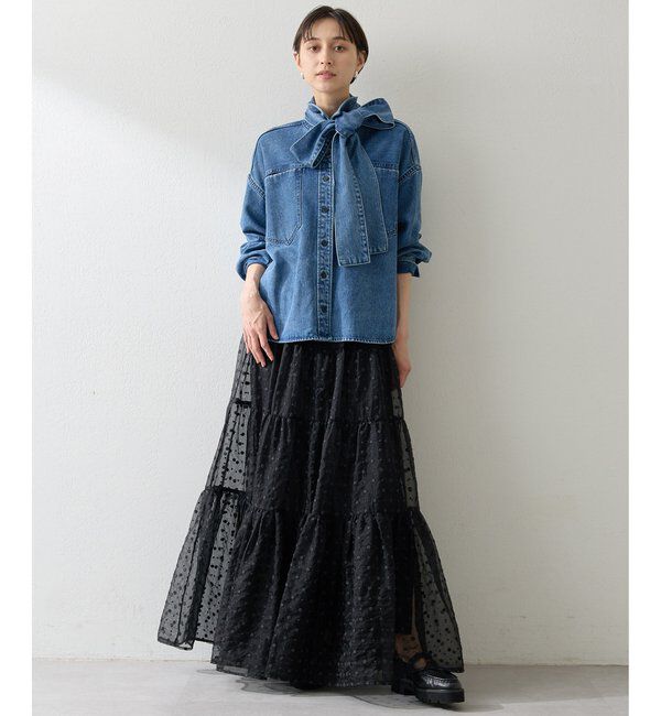  「デニムボウタイシャツ」|シャツ・ブラウス|