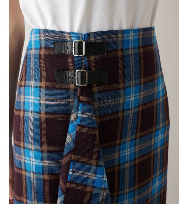  「チェックフリンジスカート」|スカート|