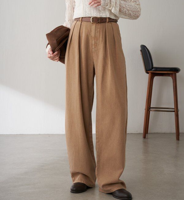  「Q.anosチャームタックデニムパンツ」|デニム|