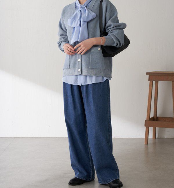  「Q.anosチャームタックデニムパンツ」|デニム|