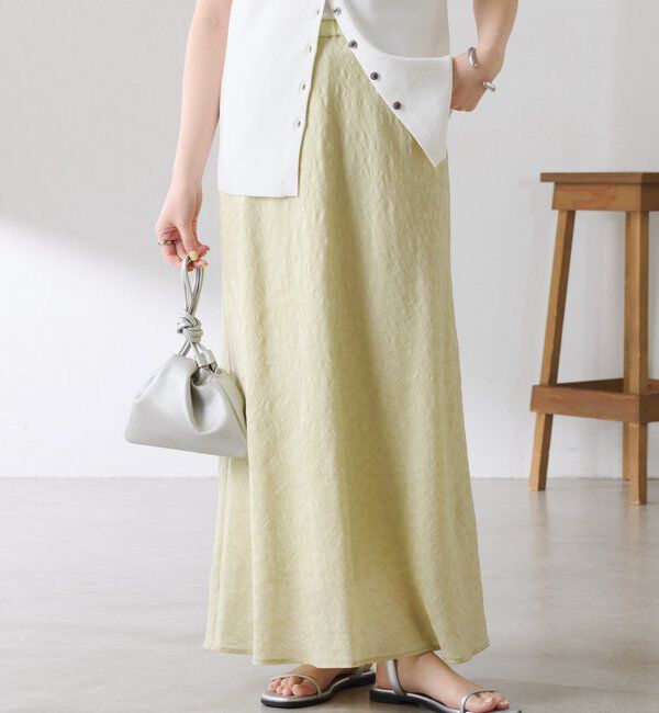  「【上品見え】シアージャガードフレアスカート」|スカート|