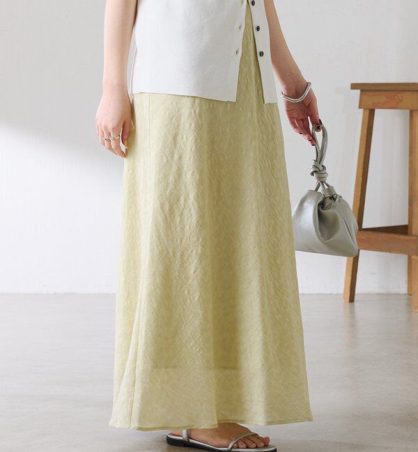  「【上品見え】シアージャガードフレアスカート」|スカート|