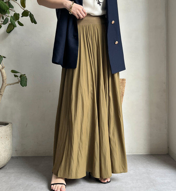  「ウエストリブギャザースカート」|スカート|