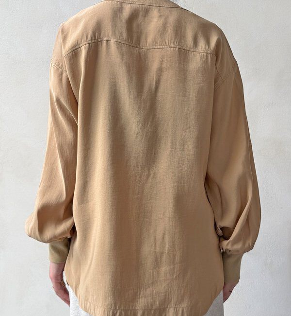  「【WEB限定】ノーカラーブルゾンライクシャツ」|シャツ・ブラウス|