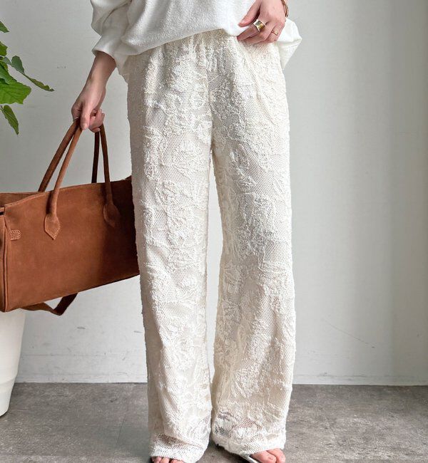  「【セットアップ可能】メッシュレースパンツ」|チノ|