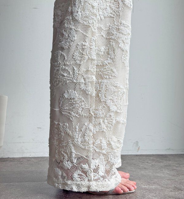  「【セットアップ可能】メッシュレースパンツ」|チノ|