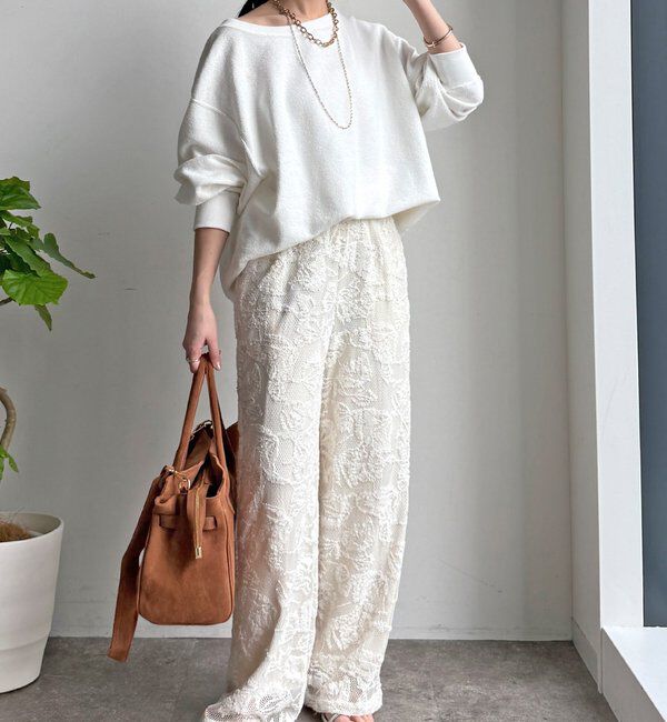  「【セットアップ可能】メッシュレースパンツ」|チノ|