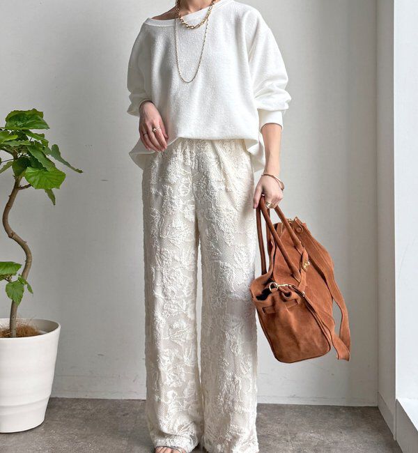  「【セットアップ可能】メッシュレースパンツ」|チノ|