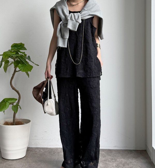  「【セットアップ可能】メッシュレースパンツ」|チノ|