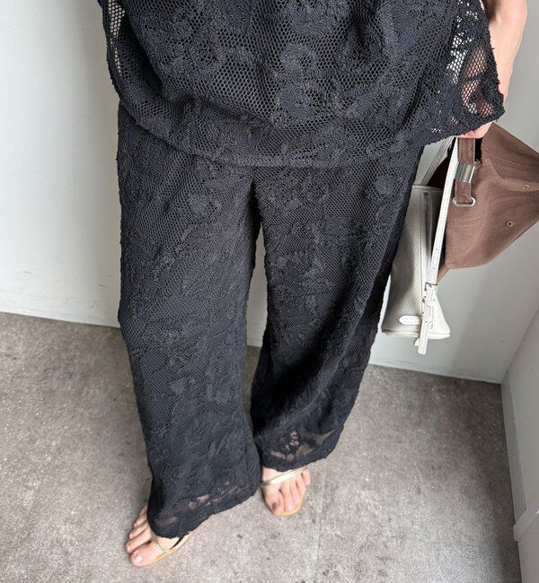  「【セットアップ可能】メッシュレースパンツ」|チノ|