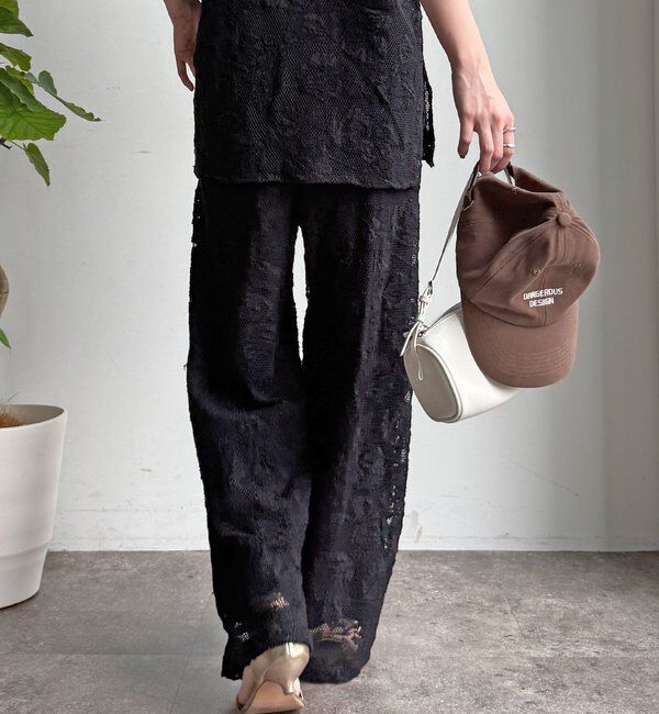  「【セットアップ可能】メッシュレースパンツ」|チノ|