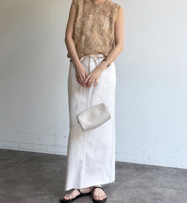  「【WEB限定】かぎ編み風レースベスト」|シャツ・ブラウス|