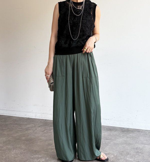  「【WEB限定】かぎ編み風レースベスト」|シャツ・ブラウス|