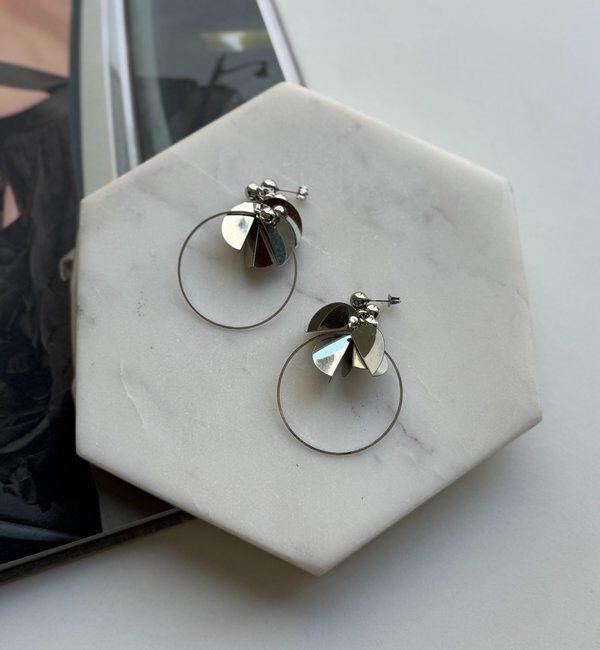  「モチーフシルバーフープピアス」|ピアス|