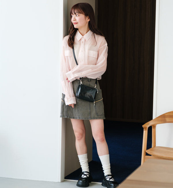  「【S.Lサイズ】オーガンジークレープシャツ」|シャツ・ブラウス|