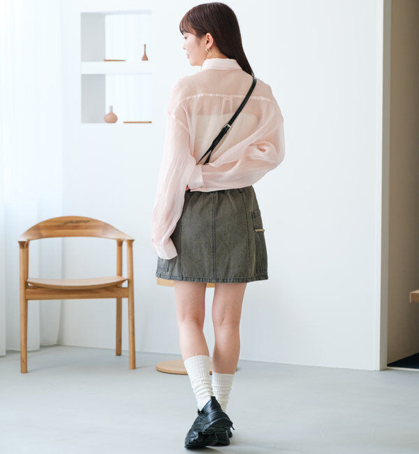  「【S.Lサイズ】オーガンジークレープシャツ」|シャツ・ブラウス|