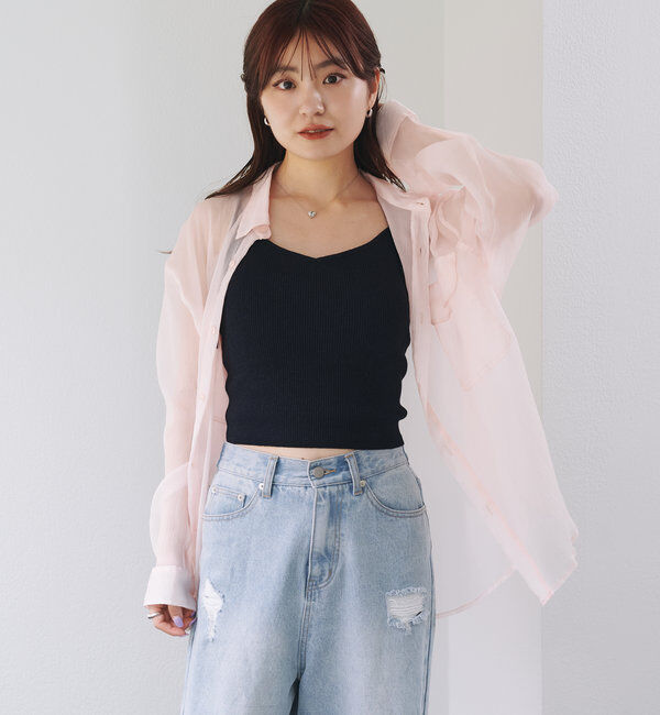  「【S.Lサイズ】オーガンジークレープシャツ」|シャツ・ブラウス|