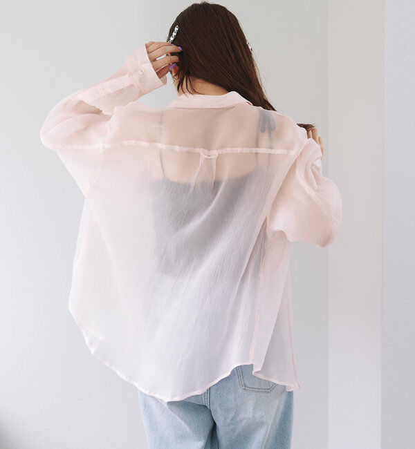  「【S.Lサイズ】オーガンジークレープシャツ」|シャツ・ブラウス|