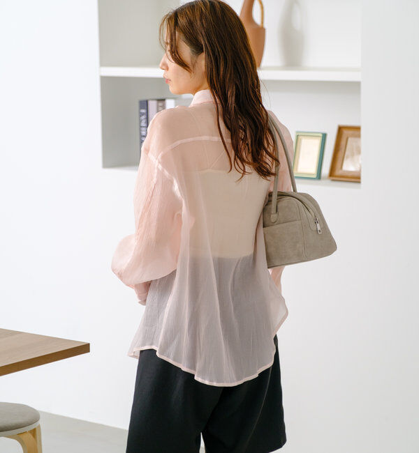  「【S.Lサイズ】オーガンジークレープシャツ」|シャツ・ブラウス|