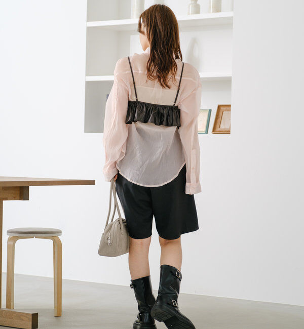  「【S.Lサイズ】オーガンジークレープシャツ」|シャツ・ブラウス|