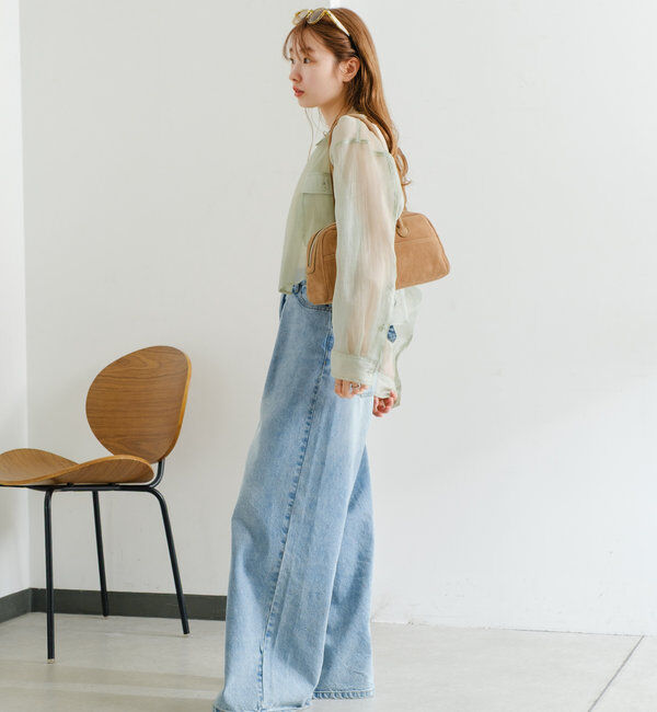  「【S.Lサイズ】オーガンジークレープシャツ」|シャツ・ブラウス|