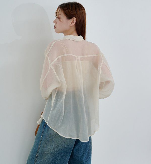  「【S.Lサイズ】オーガンジークレープシャツ」|シャツ・ブラウス|