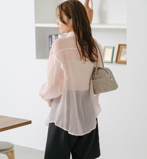  「【S.Lサイズ】オーガンジークレープシャツ」|シャツ・ブラウス|
