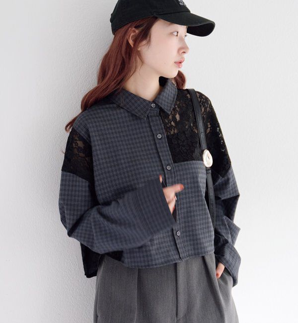  「パッチワークレースシャツ」|シャツ・ブラウス|