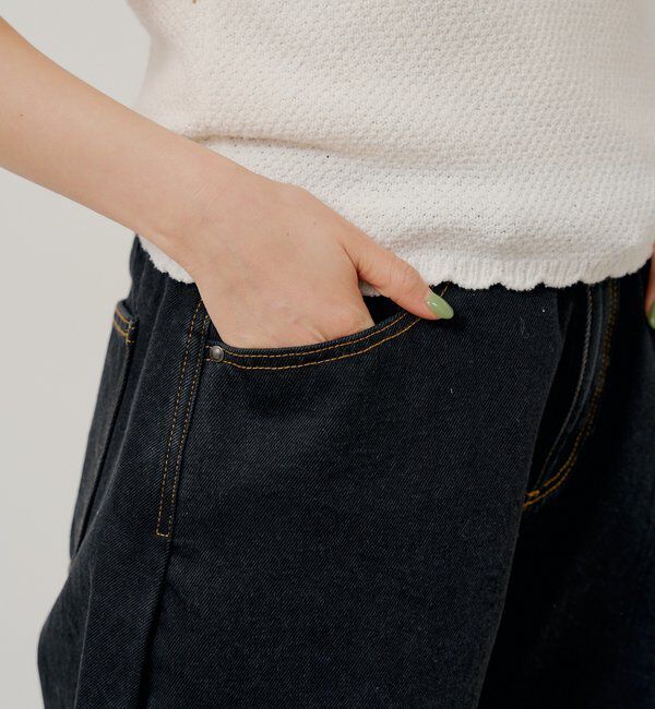  「【WHIMSIC/2サイズ展開/SETUP対応】サイドタックデニムパンツ」|デニム|