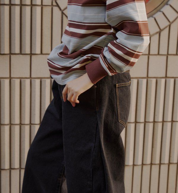  「【WHIMSIC/2サイズ展開/SETUP対応】サイドタックデニムパンツ」|デニム|