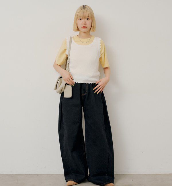  「【WHIMSIC/2サイズ展開/SETUP対応】サイドタックデニムパンツ」|デニム|